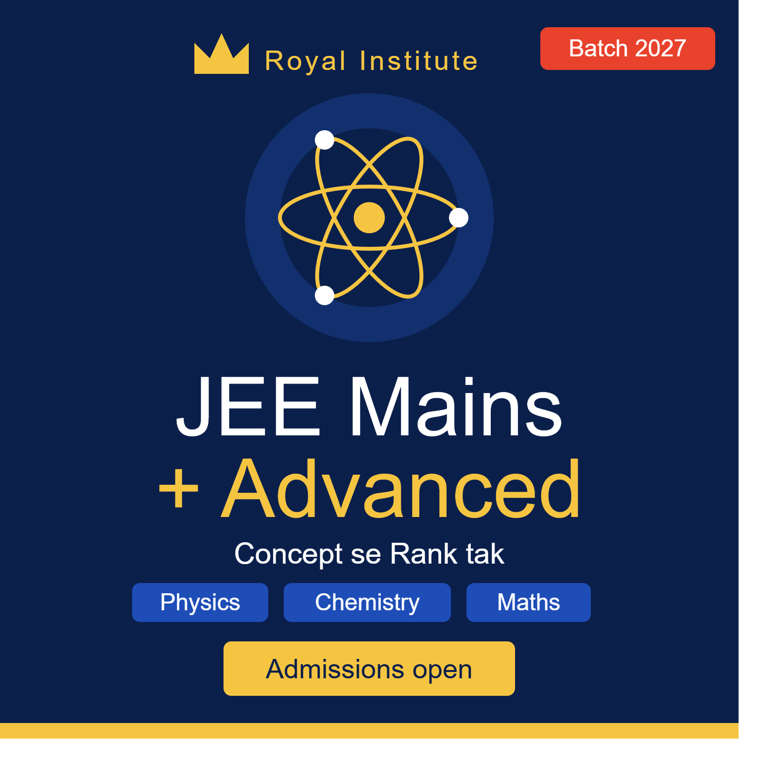 jee main and advance prepration royal institute